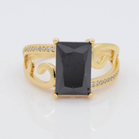 Выразительное кольцо оптом 10-1037-черный фото | Brulik