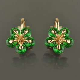 Позолоченные клипсы XP 2727-зеленый