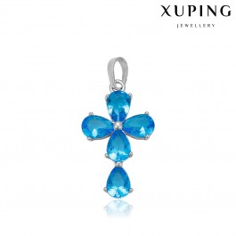 Позолоченный кулон Xuping 32296-голубые фианиты