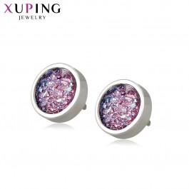 Серьги-гвоздики Xuping 99513-фиолетовые фианиты