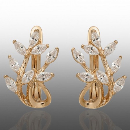 Позолочені сережки  Xuping 24057 фото | Brulik