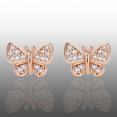 Позолочені сережки-гвоздики  Xuping 24717 фото | Brulik