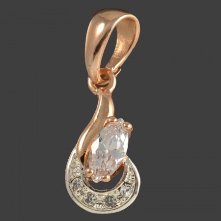 Позолоченный кулон Fallon 9624566-белый фото | Brulik