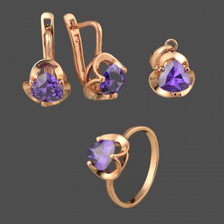 Позолоченный комплект Fallon 81200155-фиолетовый фото | Brulik