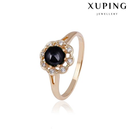Позолоченное кольцо Xuping 14744-черный фото | Brulik