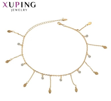 Браслет позолоченный на ногу Xuping  76508 фото | Brulik