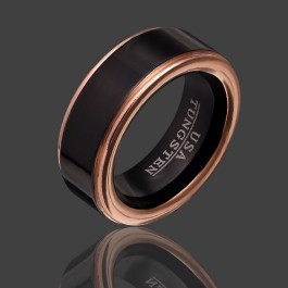 Черное стальное кольцо 118