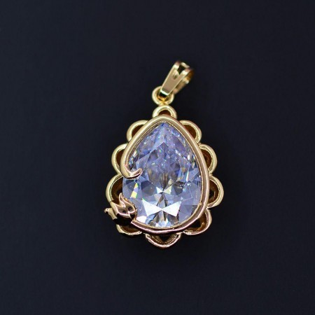 Позолоченный кулон с фианитом ХР 10-3331 фото | Brulik