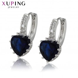 Серьги Xuping 91291- темно-синий фианит