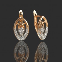 Позолоченные серьги  Xuping 2088