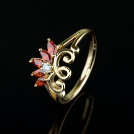 Позолоченное кольцо XP1827-красный