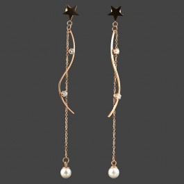 Позолоченные стальные серьги  XP 20341