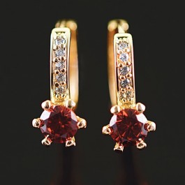 Позолоченные серьги  XP 9729-красный