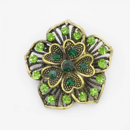 Очаровательная брошь с фианитами Xuping LC 159-59 фото | Brulik