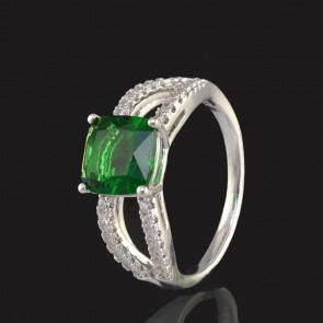 Позолоченное кольцо XP 1281-зеленый