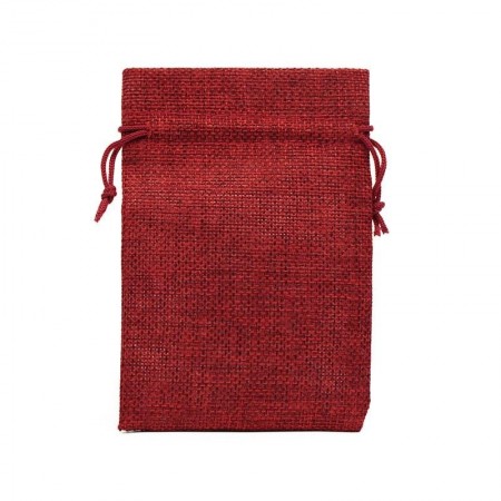 Подарочные мешочки красные 8*10 из мешковины  фото | Brulik