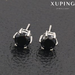 Серьги-гвоздики  Xuping 20595-черные фианиты