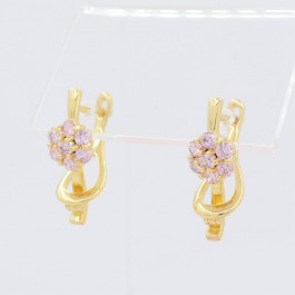 Изумительные серьги с фианитами оптом 10-2258-розовый