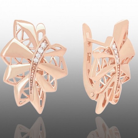 Позолочені сережки Fallon 82235006 фото | Brulik