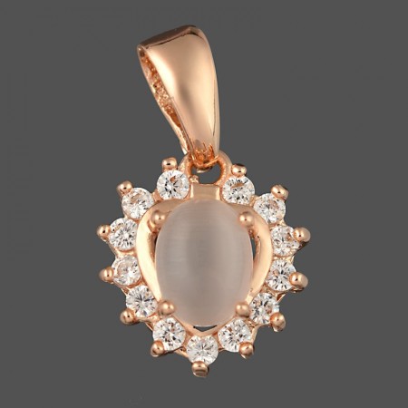Позолоченный кулон Fallon 86200129-белые фианиты фото | Brulik