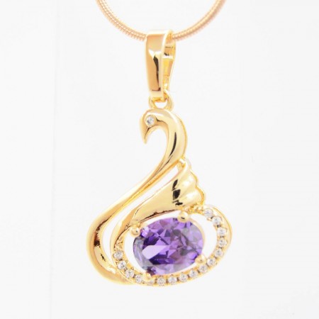 Прекрасный кулон Лебедь XP 10-3019-фиолетовый фото | Brulik