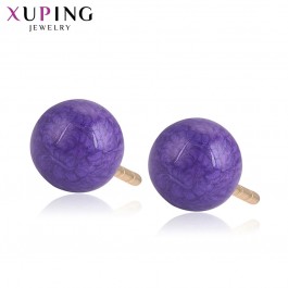 Позолоченные серьги-гвоздики Xuping 92438-фиолетовый