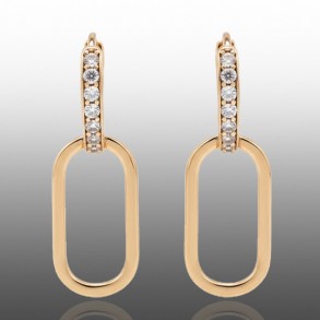 Позолочені сережки Xuping 24641 фото | Brulik