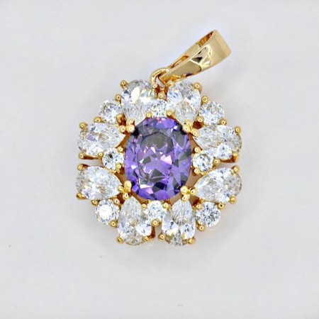Элегантный кулон  31216-фиолетовый фото | Brulik