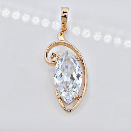 Изысканный кулон 18К 31763-белый фото | Brulik