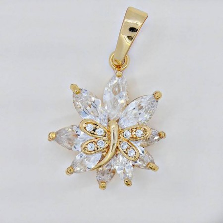 Кулон со стрекозой 31165-белый фото | Brulik