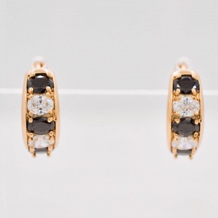 Чудесные серьги оптом 10-2047 - черно-белый фото | Brulik