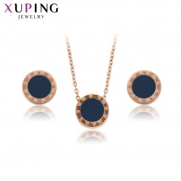 Позолоченный стальной комплект Xuping 432-синий