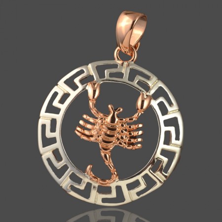 Позолоченный кулон Fallon 96100048-скорпион фото | Brulik