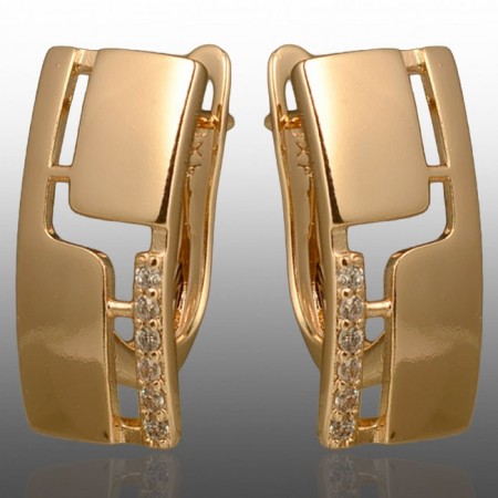 Позолочені сережки  Xuping 24766 фото | Brulik