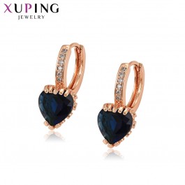 Позолоченные серьги Xuping 97524-синий фианиты