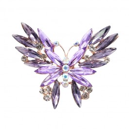Прекрасная брошь Бабочка 8285-фиолетовый