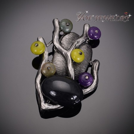 Стильная брошь-8414 фото | Brulik