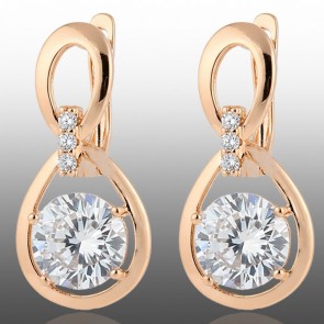 Позолочені сережки Xuping 24334 фото | Brulik