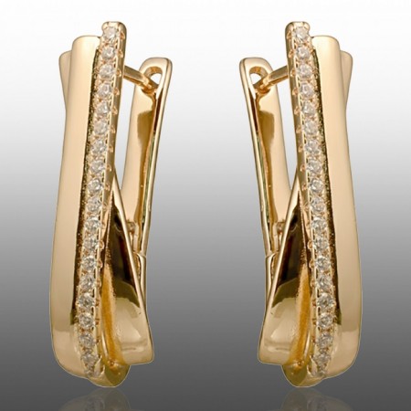 Позолочені сережки Xuping 24324 фото | Brulik