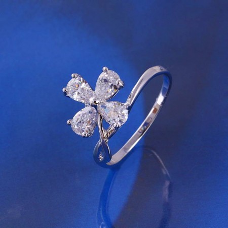 Кольцо с белыми фианитами XP 11027  фото | Brulik