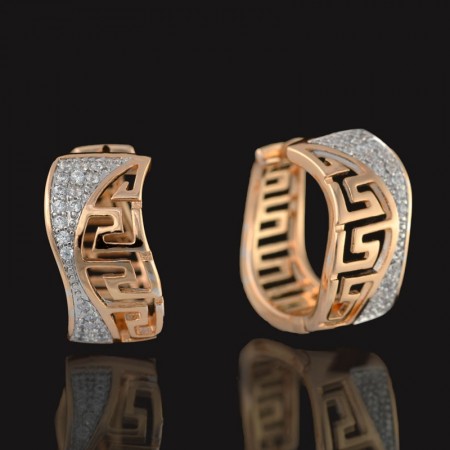 Позолоченные серьги XP 9499 фото | Brulik