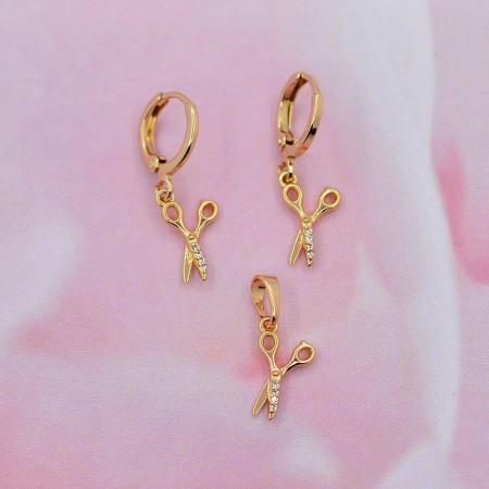 Позолоченный комплект с фианитами 18К 10-6105 фото | Brulik