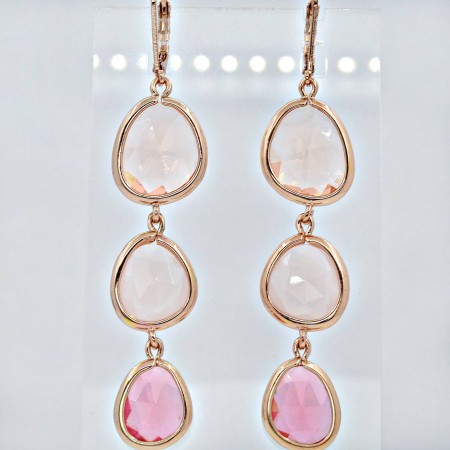 Шикарные серьги 23147-розовый фото | Brulik