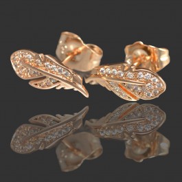 Позолоченные серьги-гвоздики  Xuping 9814