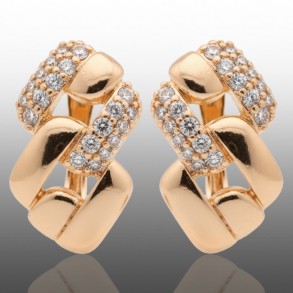 Позолочені сережки Xuping 24663 фото | Brulik