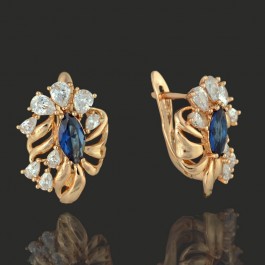 Позолоченные серьги XP 9545-синий