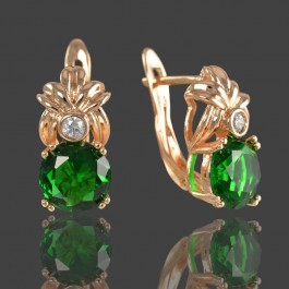 Позолоченные серьги  Xuping 935-зеленый