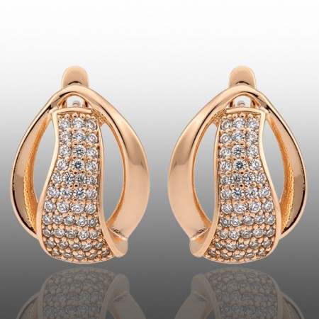 Позолочені сережки Xuping 24347 фото | Brulik