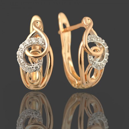 Позолоченные  серьги  Xuping 20422 фото | Brulik