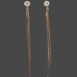 Позолоченные стальные серьги  XP 20333